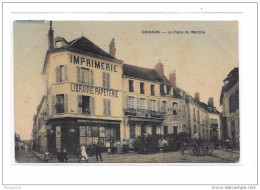 Delcampe - 89 - BRIENON : Place Du Marché, Carte Toilée - Brienon Sur Armancon