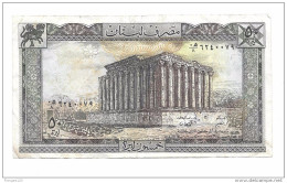 Billet Banque Du Liban De 50 Livres - Libanon