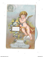 CPA Fantaisie à Système Roulette, Enfant ANGE Carte Gauffrée, - Anges