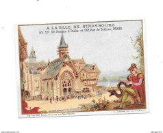 Chromo Calendrier 1900 Au Verso, A LA VILLE DE STRASBOURG, PARIS - Tamaño Pequeño : ...-1900