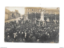 86 - Carte Photo COUHE VERAC : Cérémonie Au Momunent Aux Morts, - Couhe