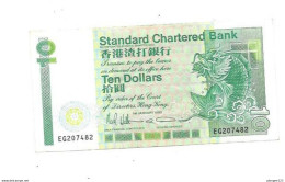 Billet 10 Dollars STANDARD CHARTERED BANK HONG KONG 1990 - Hong Kong