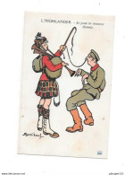 CPA Illustrateur MASS'BOEUF :L' HIGHLANDER ,  Patriotique, Militaria, - Mass'Boeuf