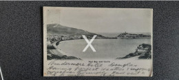 PEEL BAY AND CASTLE NICE OLD B/W POSTCARD ISLE OF MAN 1902 - Isla De Man