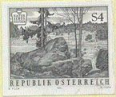 AUSTRIA(1984) Blockheide-Eibenstein Nature Park. Waterfall. Black Print. Primeval Landscape With "shaking Rocks". Scott - Essais & Réimpressions