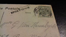 Rhode St Genèse POSTMARK ON UCCLE Grande Espinette Café Restaurant De La Belle Alliance / Le Verger Used - Uccle - Ukkel