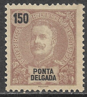 Ponta Delgada – 1897 King Carlos 150 Réis Mint Stamp - Ponta Delgada