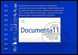BRD MiNr. Block 58 (2257) O 11.documenta In Kassel, Gestempelt - 2001-2010