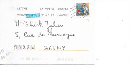 FRANCE AA 493 - 2010 - Voeux- Anges Musiciens -   Enveloppe Entière OBL. 01/2011 - Storia Postale