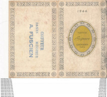 Petit Calendrier Année 1966 PARFUM ESPACE CHERAMY PARIS ( Au Dos Tampon Coiffeur A. FUSCIEN ) - Petit Format : 1961-70