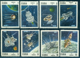 1967 Space,Satellites,Sputnik 1,Lunik 1,Mars 1,Luna 9,Cosmos,CUBA,1351,MNH - Südamerika