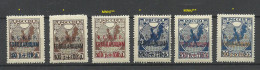 RUSSLAND RUSSIA 1922 Michel 169 - 170 MH/MNH Complete Set With All OPT Colors - Ungebraucht