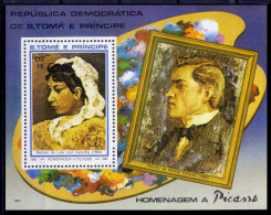 Retrato De Lola Com Mantilha Picasso, Painting, Sao Tome 1982 MNH MS - Picasso