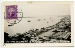 Ecuador 1931 RPPC Postcard Guayaquil - Port Entrance; Scott 207 - 5c. Urvina - Ecuador