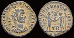 Diocletian AE Radiatus Diocletian Receiving Victory On Globe From Jupiter - La Tetrarchía Y Constantino I El Magno (284 / 307)
