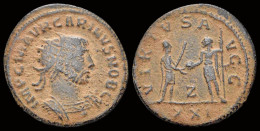 Carinus AE Antoninianus Emperor Receiving Globe With Victory From Jupiter - The Tetrarchy (284 AD To 307 AD)