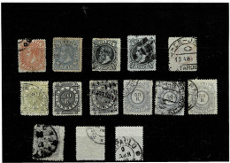 BRASILE ,"Pedro II" ,serie Corrente" ,13 Pezzi Usati ,qualita Buona - Used Stamps