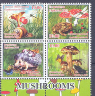 2022. Tajikistan, Mushrooms & Wildlife From Tajikistan, 4v Perforated, Mint/** - Tayikistán