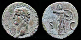 Claudius AE As Minerva Advancing Right - The Julio-Claudians (27 BC To 69 AD)