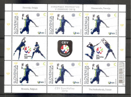 SLOVENIA  2019,SPORT,EUROPEAN CHAMPIONSHIP VOLLEYBALL,EUROVOLLEY 2019,SHEET,MNH - Slowenien