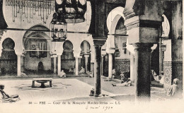 MAROC  - Fez - Cour De La Mosquée Moulay Idriss - LL - Carte Postale Ancienne - Fez (Fès)