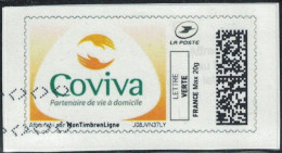 France Vignette Sur Fragment Used Mon Timbre En Ligne Coviva Partenaire De Vie à Domicile SU - Printable Stamps (Montimbrenligne)