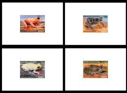 BURUNDI 2023 SET OF 4 DELUXE PROOF - FROG FROGS GRENOUILLE GRENOUILLES AMPHIBIANS AMPHIBIENS - LUXURY MNH - Grenouilles