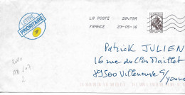 France 2010 AA 507- 150 ème Anniversaire Du Timbre Fiscal Mobile / Obl. 05/2016 Sur Enveloppe Entière / RARE - Lettres & Documents