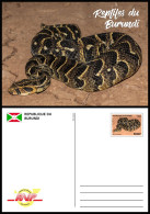 BURUNDI 2023 STATIONERY CARD - SNAKE SNAKES SERPENT SERPENTS REPTILES - Serpenti