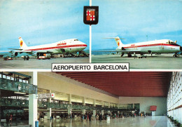TRANSPORTS - Aéroport De Barcelone - Colorisé - Carte Postale - Other & Unclassified
