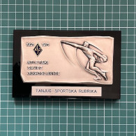 Medal Plaque Plakette PL000385 - Athletics Association Yugoslavia 1971 Tanjug News Agency - Athletics