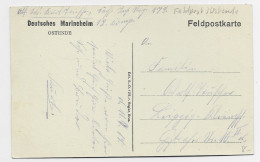 OSTENDE BELGIQUE CARTE KARTE DEUTSCHES MARINE HEIM GERMANY FELPOSTKARTE 1917 POUR LEIPZIG - Army: German
