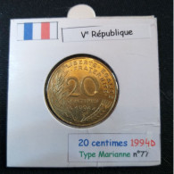 France 1994 20 Centimes Type Marianne (réf Gadoury N°332) Dauphin - 20 Centimes