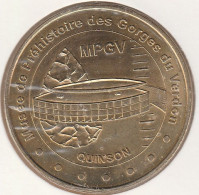 MONNAIE DE PARIS 2001 - 04 QUINSON Musée Préhistoire Des Gorges Du Verdon - 2001