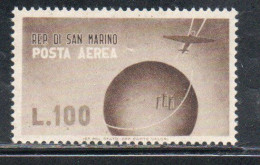 REPUBBLICA DI SAN MARINO 1947 POSTA AEREA AIR MAIL VALORE COMPLEMENTARE VEDUTE VIEWS AIR MAIL LIRE 100 MNH - Poste Aérienne