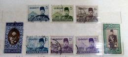 Egypt 1939, Complete SET Of King Farouk , MI 243 / 240, Alb A, , VF - Usati