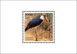 BURUNDI 2023 SHEET 1V - BIRDS OISEAUX - MARABOUT STORK ECHASSIER ECHASSIERS - LUXURY MNH - Storchenvögel