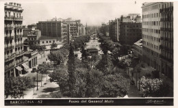 ESPAGNE - Barcelone - Paseo Del General Mola - Carte Postale Ancienne - Barcelona