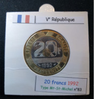 France 1992 20 Francs Type Mont-Saint-Michel (réf Gadoury N°871) - 20 Francs