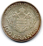 MONACO -- MONTE CARLO -- Pièce De 100 Francs Argent Prince Rainier III & Albert - 1982 - 1960-2001 Nouveaux Francs