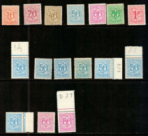 Belgique 1951 Lion Héraldique Y&T 850, 851, 853, 854 (plusieurs Types), 855 (plusieurs Types), 857, 859 Neufs, Gomme OK - 1951-1975 Lion Héraldique