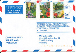 Australia Air Mail Cover Sent To Germany FLOWERS - Cartas & Documentos