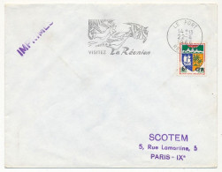 REUNION - Env. Affr 6F CFA Blason De St Denis - OMEC "Visitez La Réunion" - Le Port 22/4/1966 - Cartas & Documentos