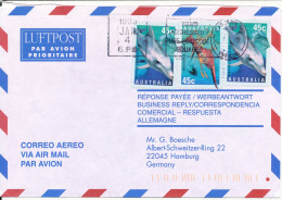 Australia Air Mail Cover Sent To Germany 4-1-1999 DOLPHINS - Cartas & Documentos