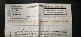 ATH ELECTIONS COMMUNALES 11 OCTOBRE 1964    ATH IRCHONWELZ - Ath