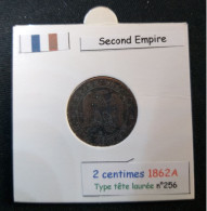 France 1862A 2 Centimes Type Napoléon III Tête Laurée (réf Gadoury N°104) - 2 Centimes