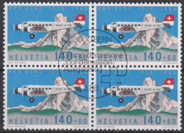 1988 Schweiz Pro Aero ET ° Zum: CH F49 Mi: CH 1369, JU52 Und Matterhorn - Used Stamps