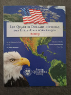 COFFRET 6 QUARTER DOLLAR PLAQUES OR 2009 : MARIANNES GUAM SAMOA COLUMBIA VIERGES PORTO RICO / SET - 1999-2009: State Quarters