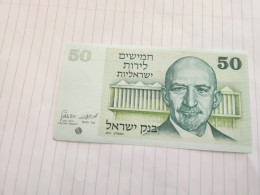 Israel-50 LIROT-CHAIM WEIZMANN-(1973)-(BLACK-NUMBER)-(365)-(0563145714)-U.N.C-bank Note - Israele