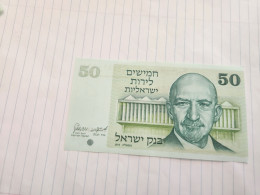 Israel-50 LIROT-CHAIM WEIZMANN-(1973)-(BLACK-NUMBER)-(366)-(0567529137)-U.N.C-bank Note - Israele